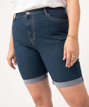 Bermuda en jean à revers femme grande taille vue2 - GEMO 4G GT - GEMO