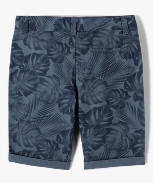 Bermuda imprimé coupe slim en toile de coton garçon vue3 - GEMO 4G GARCON - GEMO