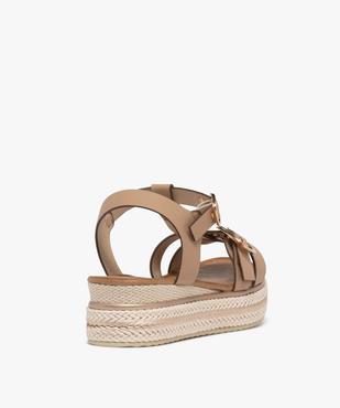 Sandales à brides avec semelle plateforme en corde femme - Valentina Baldano vue5 - VALENTINA BALDA - GEMO