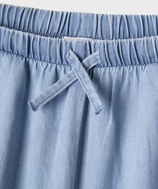 Short en jean ample à taille élastiquée fille vue2 - GEMO (JUNIOR) - GEMO