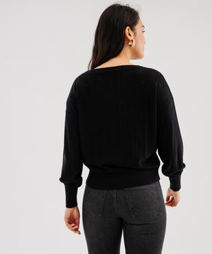 Pull col rond femme vue3 - GEMO(FEMME PAP) - GEMO