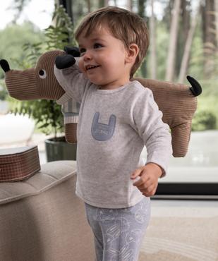 Pyjama 2 pièces en velours motifs lapins bébé garçon vue6 - GEMO 4G BEBE - GEMO