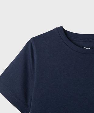 Tee-shirt à manches courtes en coton uni garçon vue2 - GEMO 4G GARCON - GEMO