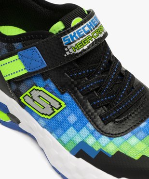 Baskets garçon running à scratch et à motifs gaming - Skechers vue6 - SKECHERS - GEMO
