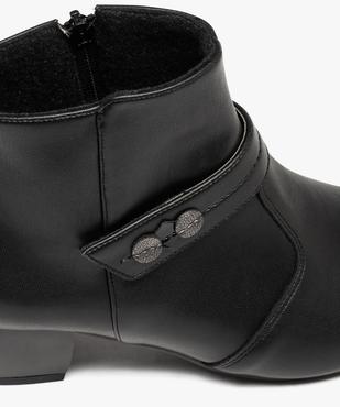 Boots femme confort unies à talon et bride décorative vue6 - GEMO (CONFORT) - GEMO