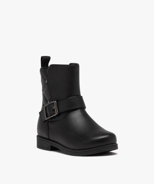 Boots à tige matelassée et rivetée fille vue2 - GEMO (ENFANT) - GEMO