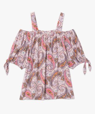 Blouse femme grande taille à manches courtes épaules dénudées vue4 - GEMO 4G FEMME - GEMO