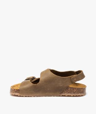 Sandales garçon dessus cuir uni et semelle imprimée – NA! vue3 - NA! - GEMO