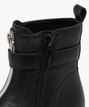 Boots motardes grainées à semelle crantée fille vue7 - LOVELY WINGS GEMO FOR GOOD - GEMO
