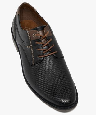 Derbies homme casual à lacets ronds aspect granuleux vue5 - MARIO BALDANO - GEMO