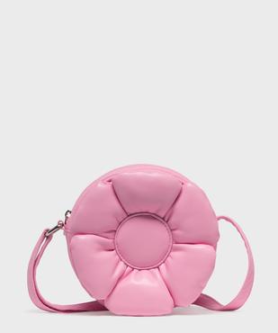 Sac à bandoulière de forme ronde avec fleur en relief fille vue1 - GEMO (ACCESS) - GEMO