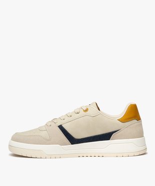 Baskets basses à lacets dessus perforé homme  vue4 - URBAN STEPS - GEMO