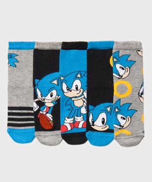 Chaussettes hautes imprimées garçon (lot de 5) - Sonic vue1 - SONIC - GEMO