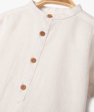 Chemise à manches courtes et col mao bébé garçon vue2 - GEMO(BEBE DEBT) - GEMO
