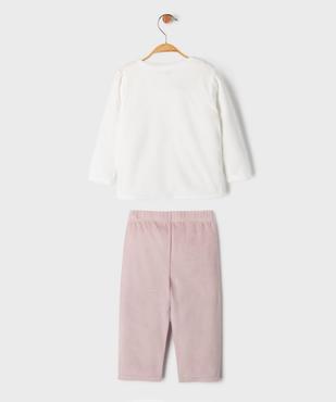 Pyjama en velours 2 pièces à motif lapin bébé vue3 - GEMO 4G BEBE - GEMO