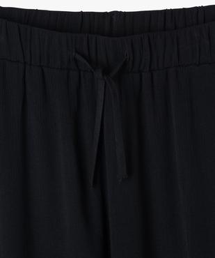 Pantalon large en viscose avec taille élastique fille vue2 - GEMO 4G FILLE - GEMO