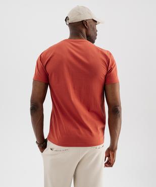 Tee-shirt manches courtes avec motif positif homme vue4 - GEMO 4G HOMME - GEMO