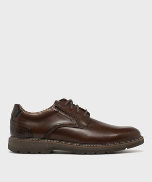 Derbies casual en cuir avec semelle épaisse crantée homme - Pierre Cardin vue1 - PIERRE CARDIN D - GEMO