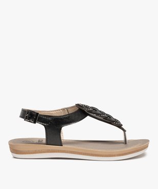 Sandales femme métallisées à bride entre-doigts tressée vue1 - GEMO (CASUAL) - GEMO