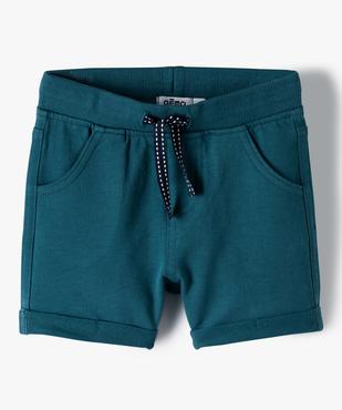 Short bébé garçon confortable en jersey à taille élastiquée vue1 - GEMO 4G BEBE - GEMO