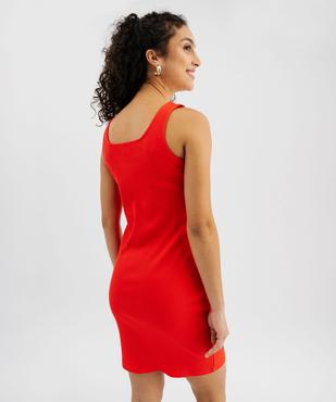 Robe courte à bretelles moulantes en maille côtelée femme vue3 - GEMO(FEMME PAP) - GEMO
