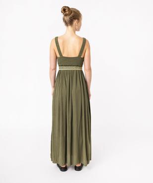 Robe longue taille empire à larges bretelles élastiques femme    vue3 - GEMO(FEMME PAP) - GEMO