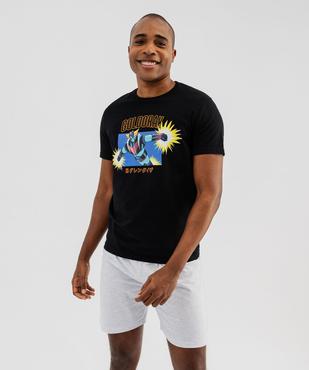 Pyjashort en coton imprimé homme - Goldorak vue1 - GOLDORAK - GEMO