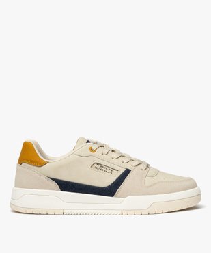 Baskets basses à lacets dessus perforé homme  vue2 - URBAN STEPS - GEMO