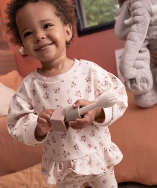 Sweat imprimé à volants bébé fille vue4 - GEMO 4G BEBE - GEMO