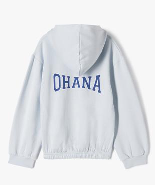 Sweat à capuche à taille élastiquée imprimé Stitch fille - Disney vue4 - LILO & STITCH - GEMO