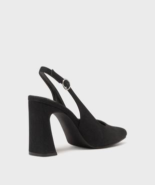 Escarpins slingback à talon haut en matière pailletée femme - Follow Me vue4 - FOLLOW ME - GEMO