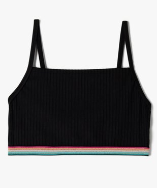 Haut de maillot de bain fille brassière à rayures multicolores vue1 - GEMO (JUNIOR) - GEMO