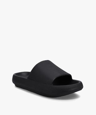 Mules de piscine femme unies à semelle plateforme vue2 - GEMO (PLAGE) - GEMO