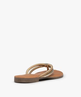 Tongs femme à talon plat et brides strass vue4 - GEMO (CASUAL) - GEMO