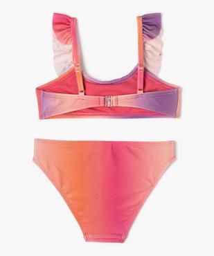 Maillot de bain deux pièces avec volant fille vue3 - GEMO 4G FILLE - GEMO