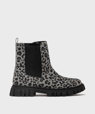 Boots crantés à motif léopard fille - Lovely Wings vue1 - LOVELY WINGS - GEMO