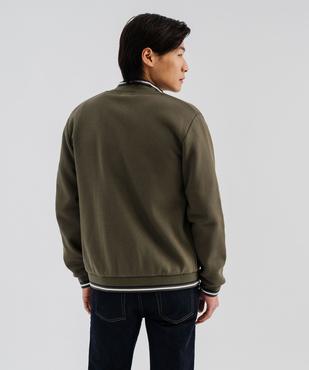 Sweat zippé avec finitions fantaisie homme vue3 - GEMO 4G HOMME - GEMO