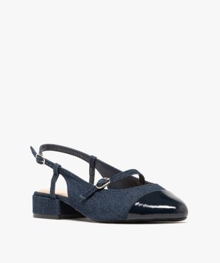 Escarpins sling-back avec bout verni femme vue3 - FOLLOW ME - GEMO