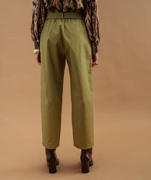 Pantalon mom à taille paper bag élastiquée femme vue3 - GEMO(FEMME PAP) - GEMO