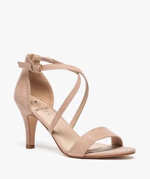 Sandales femme à talon aiguille et brides croisées vue2 - GEMO(URBAIN) - GEMO