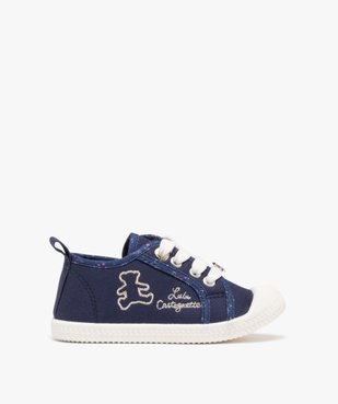 Baskets fille en toile à lacets avec zip latéral- LuluCastagnette vue1 - LULU CASTAGNETT - GEMO