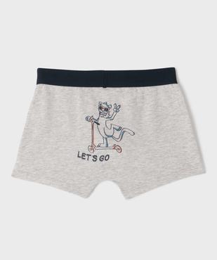 Boxer coton stretch imprimé garçon (lot de 2) vue4 - GEMO 4G GARCON - GEMO