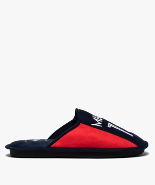 Chaussons homme mules plates en velours - Mbappé vue2 - FFF - GEMO