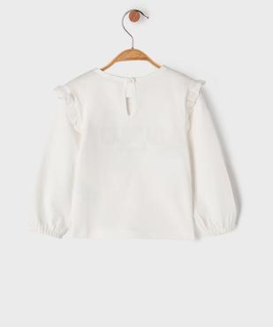 Tee-shirt manches longues avec épaules volantées bébé fille - LuluCastagnette vue3 - LULU CASTAGNETTE GEMO FOR GOOD - GEMO