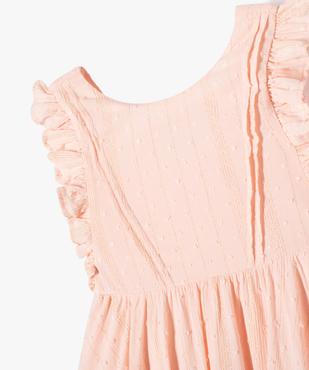 Robe sans manches à volants et fines rayures dorées fille vue3 - GEMO (ENFANT) - GEMO
