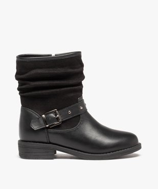 Boots fille unies style rock à bride ornée de clous vue1 - GEMO (ENFANT) - GEMO