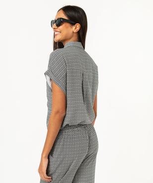 Chemise imprimée à manches courtes femme vue3 - GEMO 4G FEMME - GEMO