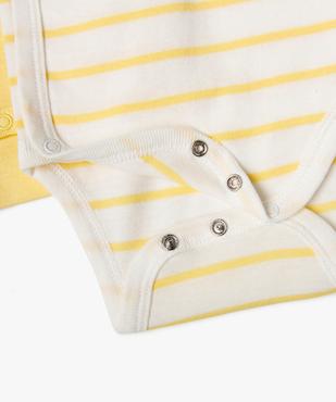 Body manches courtes fermeture croisée bébé (lot de 3) vue3 - GEMO 4G BEBE - GEMO