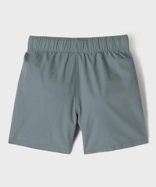 Short large en popeline de coton uni garçon  vue3 - GEMO (ENFANT) - GEMO