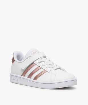 Baskets fille à lacet élastique et scratch - Adidas Grand Court vue2 - ADIDAS - GEMO